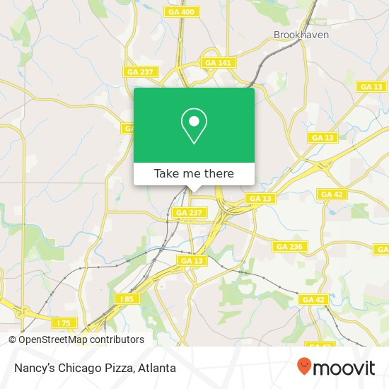 Nancy’s Chicago Pizza map