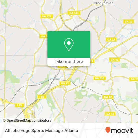Athletic Edge Sports Massage map