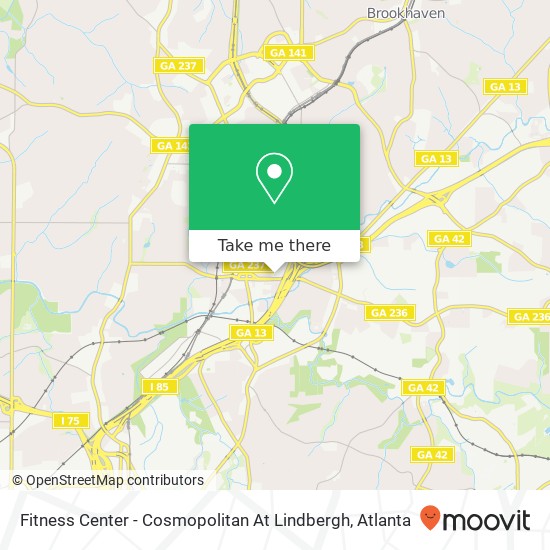 Mapa de Fitness Center - Cosmopolitan At Lindbergh