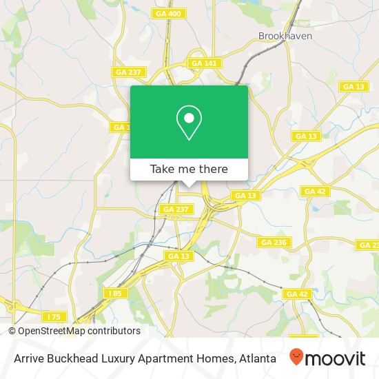 Mapa de Arrive Buckhead Luxury Apartment Homes