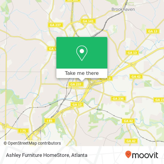 Mapa de Ashley Furniture HomeStore