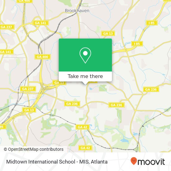 Midtown International School - MIS map