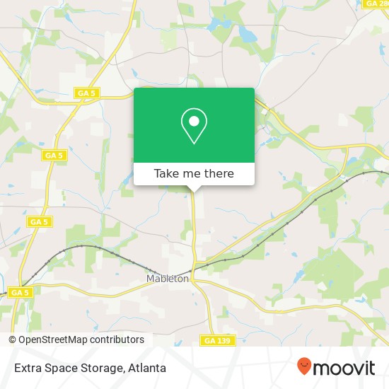 Mapa de Extra Space Storage