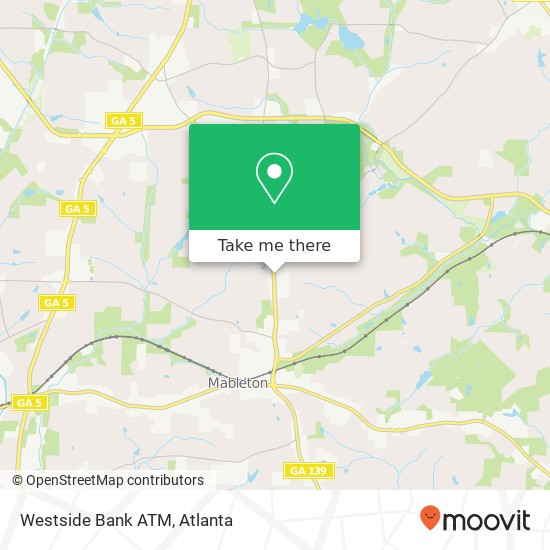 Westside Bank ATM map