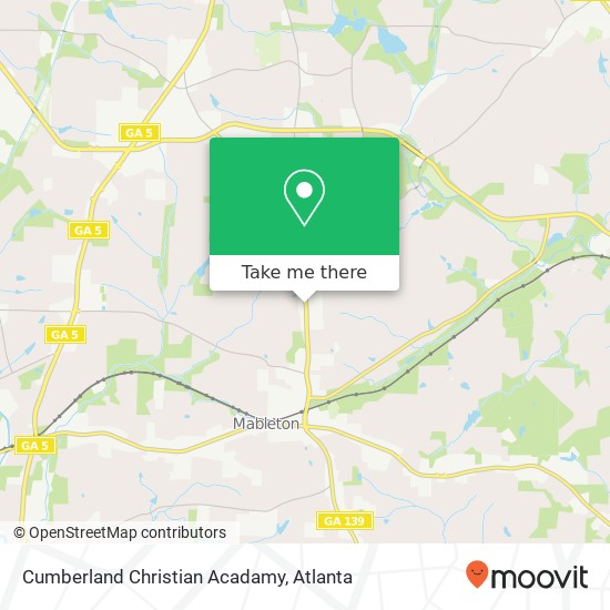 Cumberland Christian Acadamy map