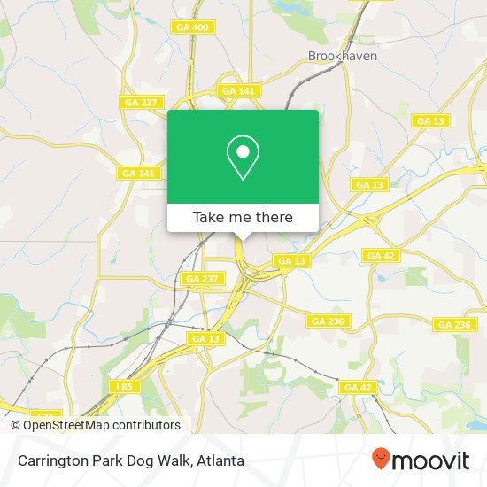 Mapa de Carrington Park Dog Walk