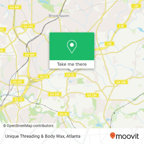 Mapa de Unique Threading & Body Wax