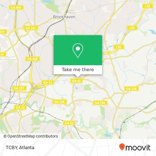 TCBY map