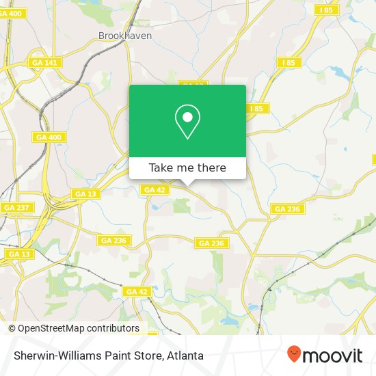 Mapa de Sherwin-Williams Paint Store