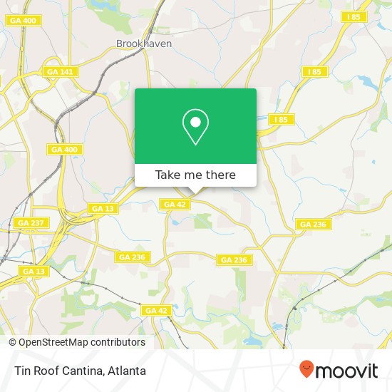 Tin Roof Cantina map