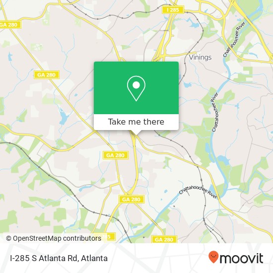 Mapa de I-285 S Atlanta Rd