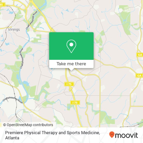 Mapa de Premiere Physical Therapy and Sports Medicine