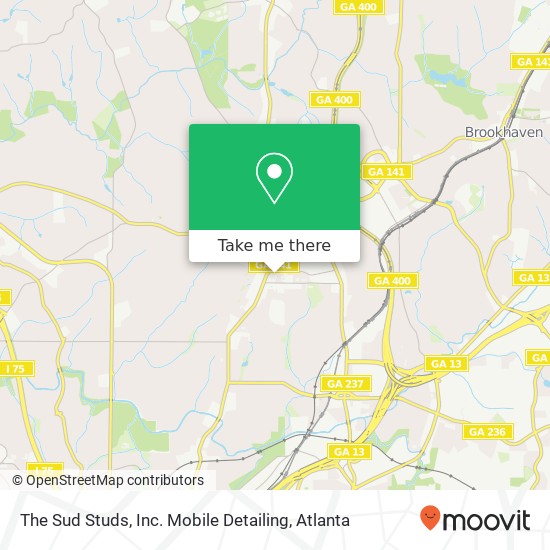 Mapa de The Sud Studs, Inc. Mobile Detailing