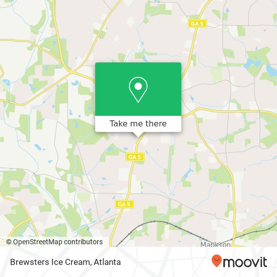 Brewsters Ice Cream map