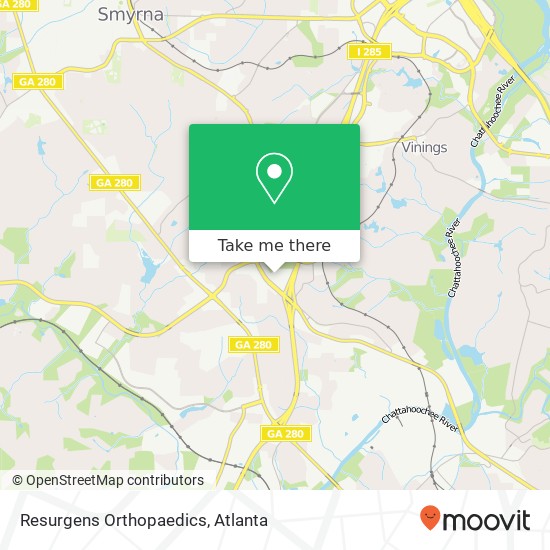 Resurgens Orthopaedics map