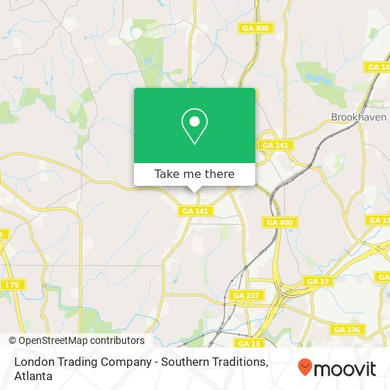 London Trading Company - Southern Traditions map