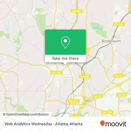 Mapa de Web Analytics Wednesday : Atlanta