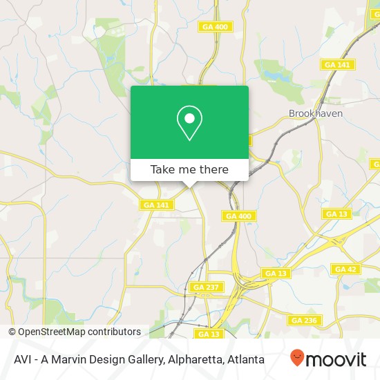 Mapa de AVI - A Marvin Design Gallery, Alpharetta