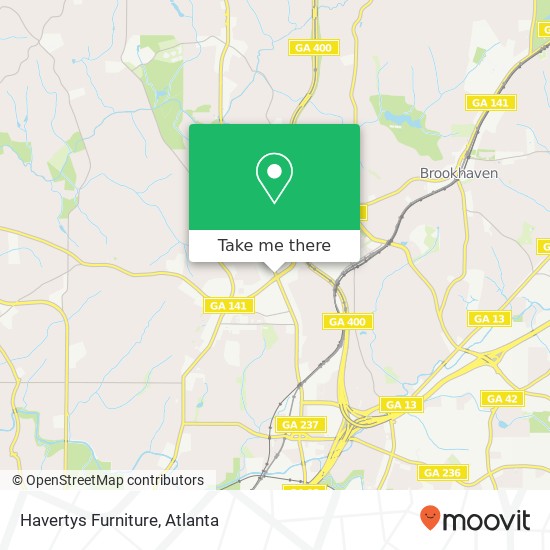 Havertys Furniture map