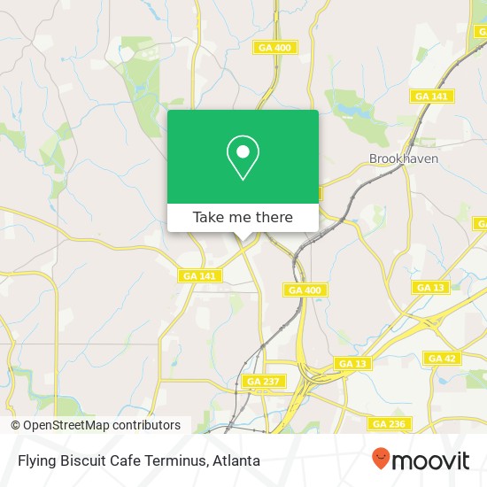 Mapa de Flying Biscuit Cafe Terminus