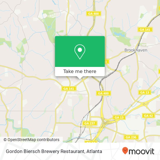 Mapa de Gordon Biersch Brewery Restaurant