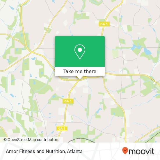 Amor Fitness and Nutrition map