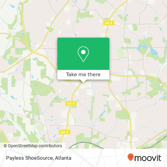 Mapa de Payless ShoeSource