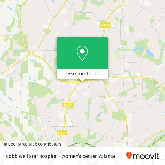 cobb well star hospital - women's center map