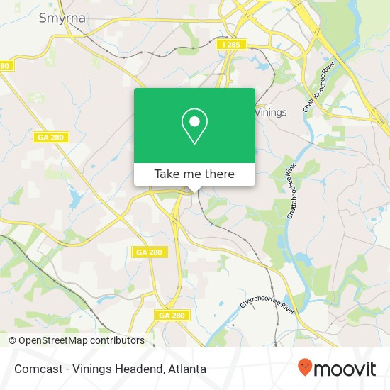 Mapa de Comcast - Vinings Headend