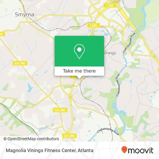 Mapa de Magnolia Vinings Fitness Center