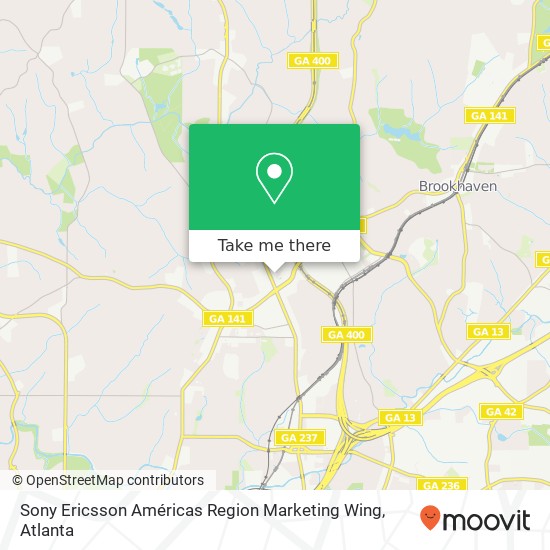 Mapa de Sony Ericsson Américas Region Marketing Wing