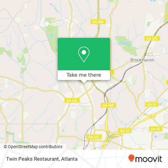 Mapa de Twin Peaks Restaurant