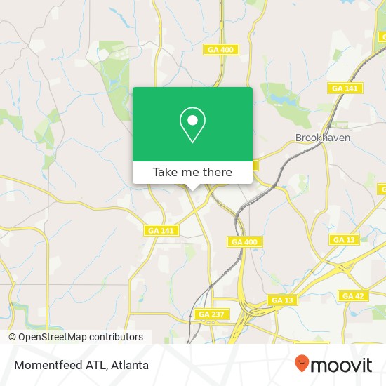 Mapa de Momentfeed ATL