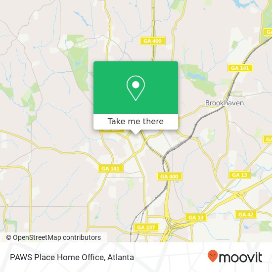 Mapa de PAWS Place Home Office