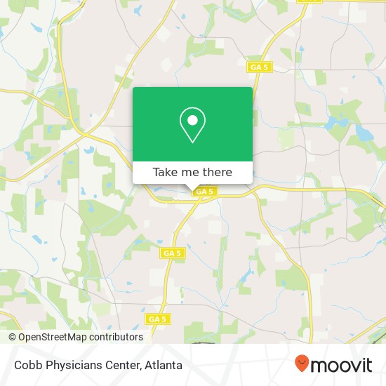 Cobb Physicians Center map