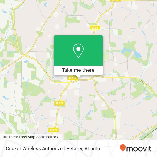 Mapa de Cricket Wireless Authorized Retailer