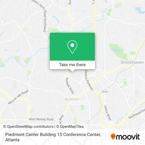 Piedmont Center Building 15 Conference Center map