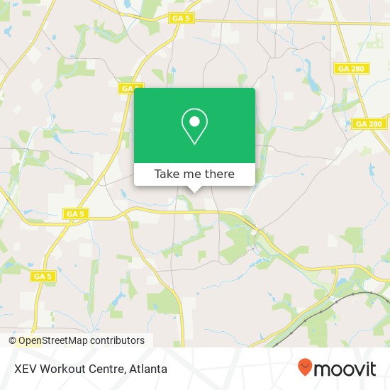 XEV Workout Centre map