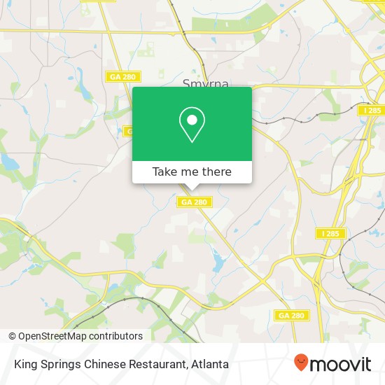 Mapa de King Springs Chinese Restaurant