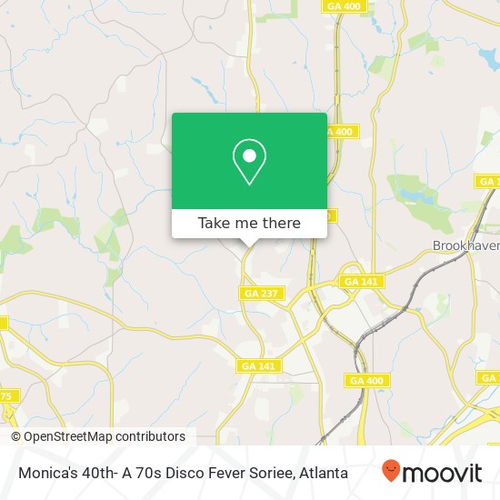 Mapa de Monica's 40th- A 70s Disco Fever Soriee