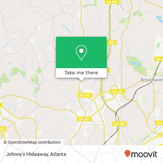 Johnny's Hideaway map