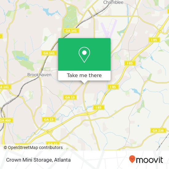 Mapa de Crown Mini Storage