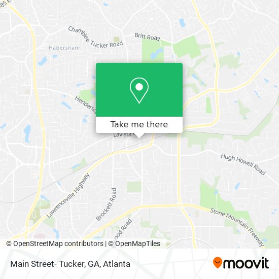Mapa de Main Street- Tucker, GA