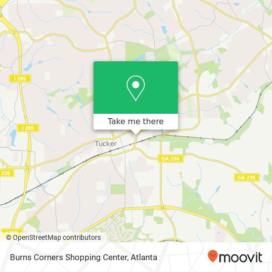 Mapa de Burns Corners Shopping Center