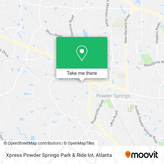 Mapa de Xpress Powder Springs Park & Ride lot