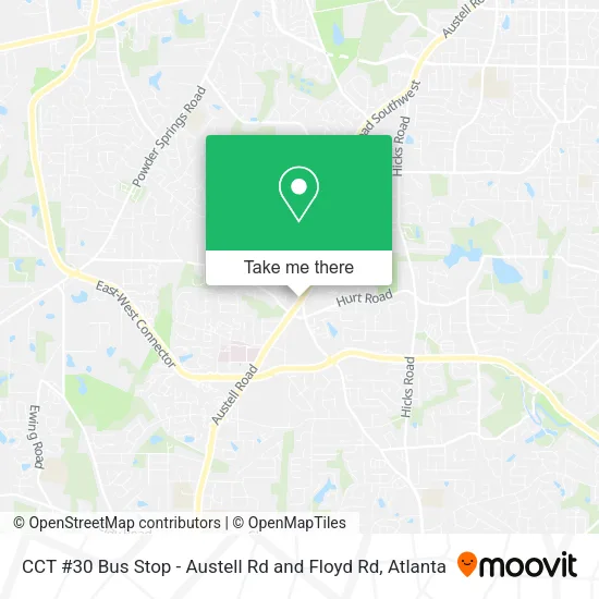CCT #30 Bus Stop - Austell Rd and Floyd Rd map