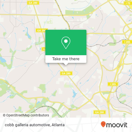 Mapa de cobb galleria automotive