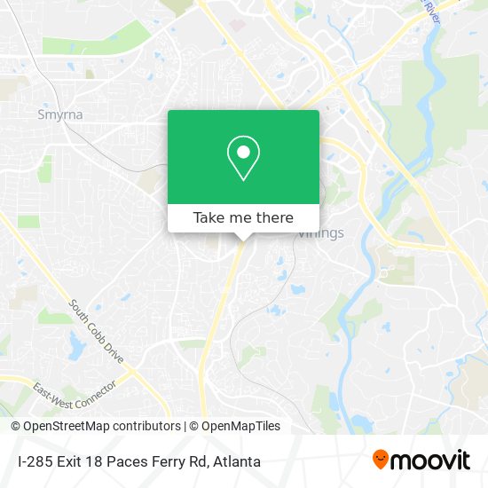 I-285 Exit 18 Paces Ferry Rd map