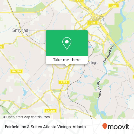 Mapa de Fairfield Inn & Suites Atlanta Vinings