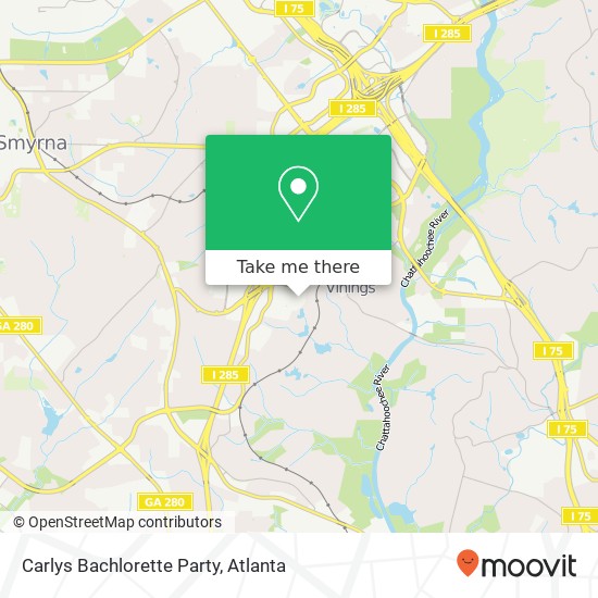 Mapa de Carlys Bachlorette Party